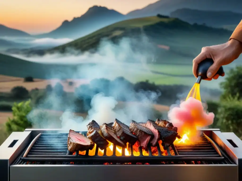 Una parrilla inteligente para asado uruguayo con tecnología innovadora y tradición gaucha