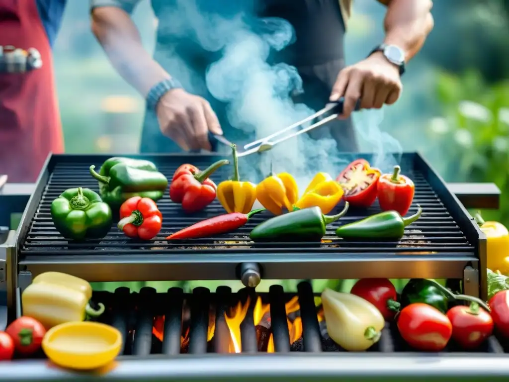 Una parrilla llena de antioxidantes en un día soleado de asado con amigos y familia