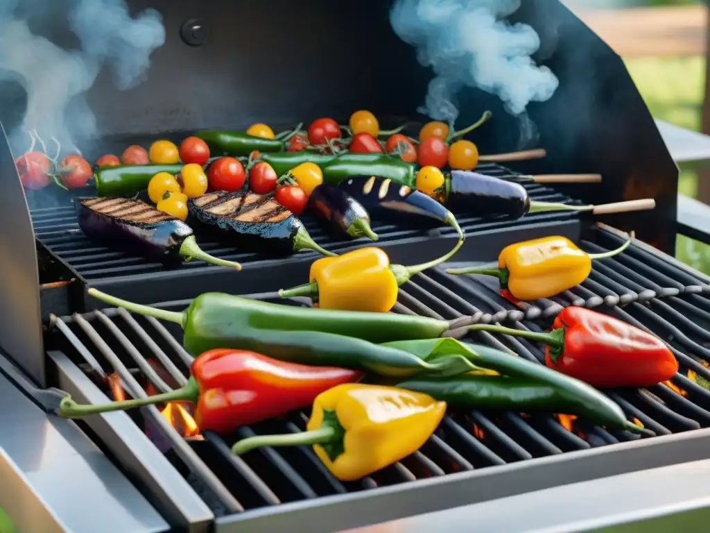 Una parrilla llena de vegetales antioxidantes, dorados y llenos de sabor