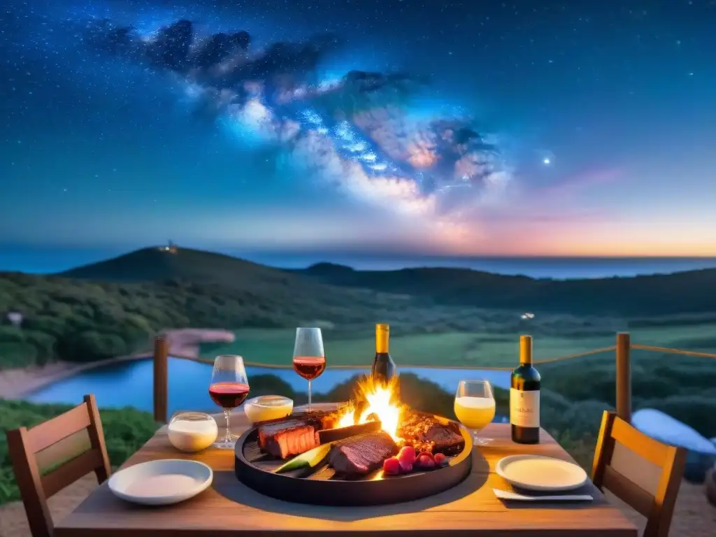 Una parrillada perfecta al aire bajo estrellas en Uruguay: amigos, familia, Tannat y buena carne