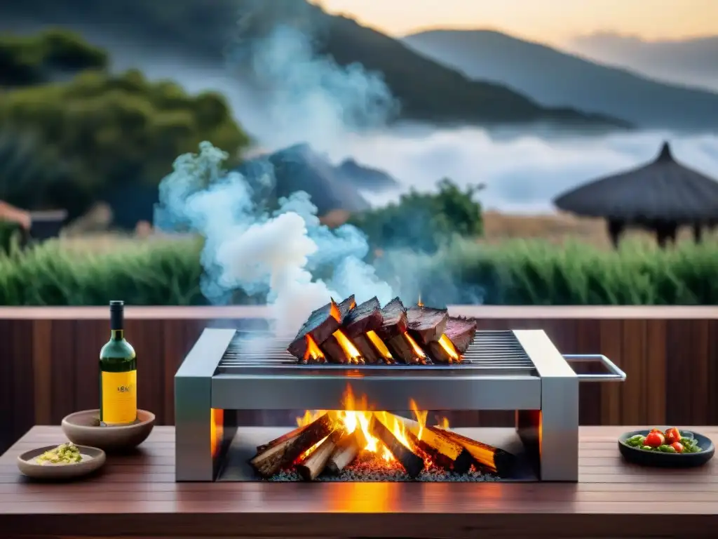 Innovación en parrillas de asado de alta gama en un entorno lujoso y sofisticado en Uruguay