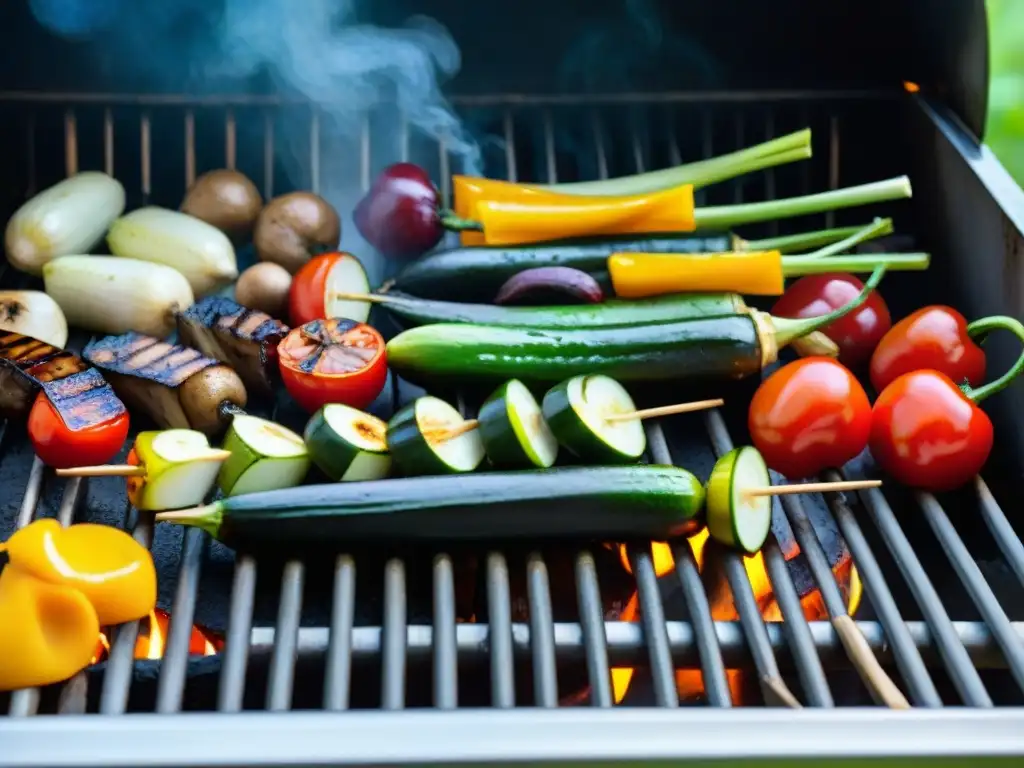 Recetas divertidas asado en familia: Vegetales coloridos en la parrilla, un momento de alegría compartida