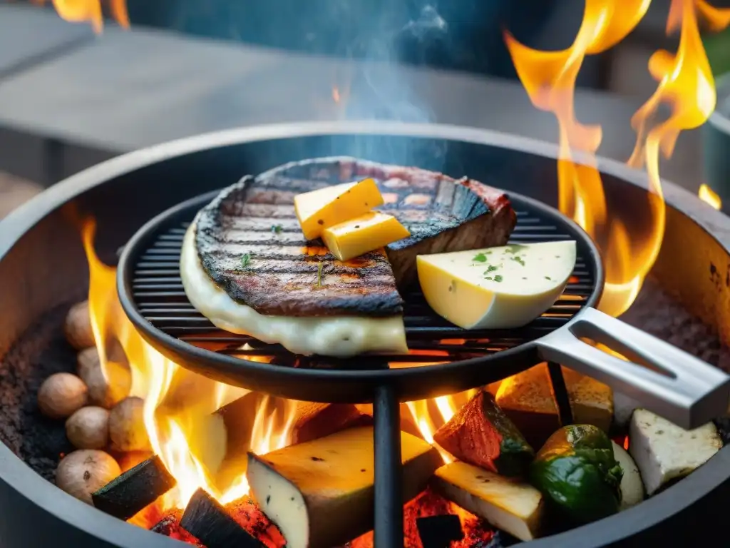 Una reinterpretación moderna del clásico asado uruguayo con queso vegetal: sabores ricos y ahumados