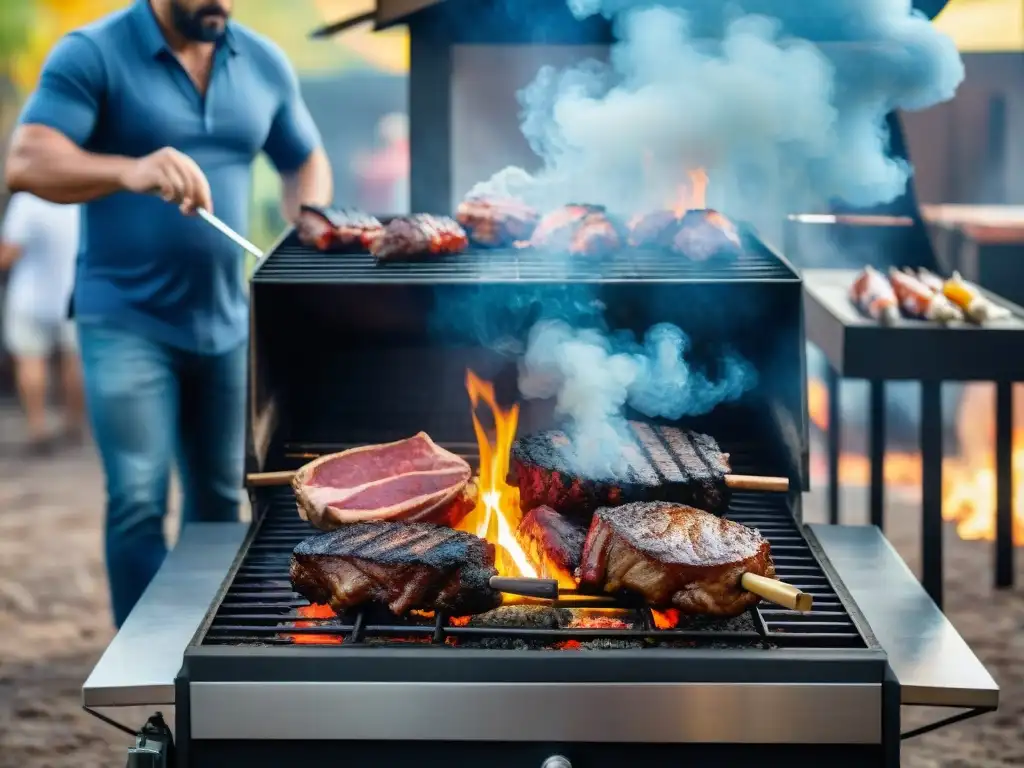 Reunión familiar en un asado uruguayo perfectamente planificado