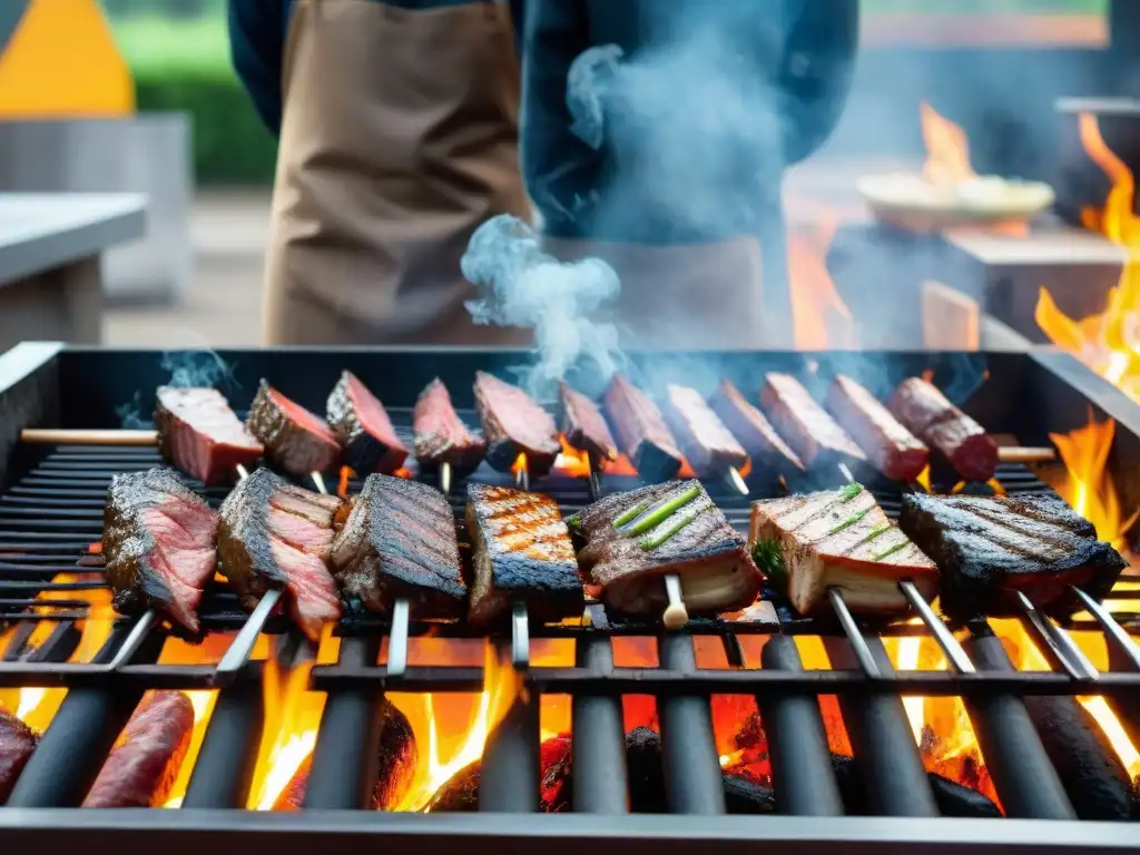 La Revolución del asado uruguayo parrilla cobra vida con Ana, la chef apasionada, en acción