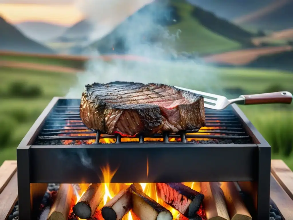 Suculento Wagyu en parrilla con destilados uruguayos maridaje asado