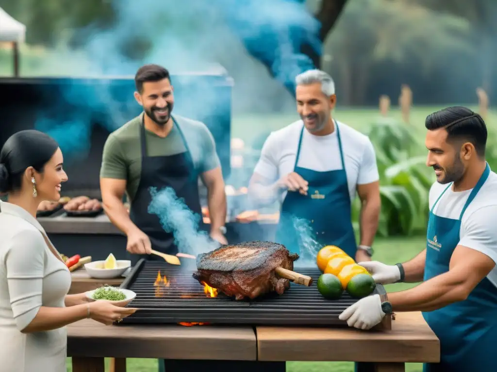 Un taller de asado uruguayo con ambiente de camaradería y aprendizaje