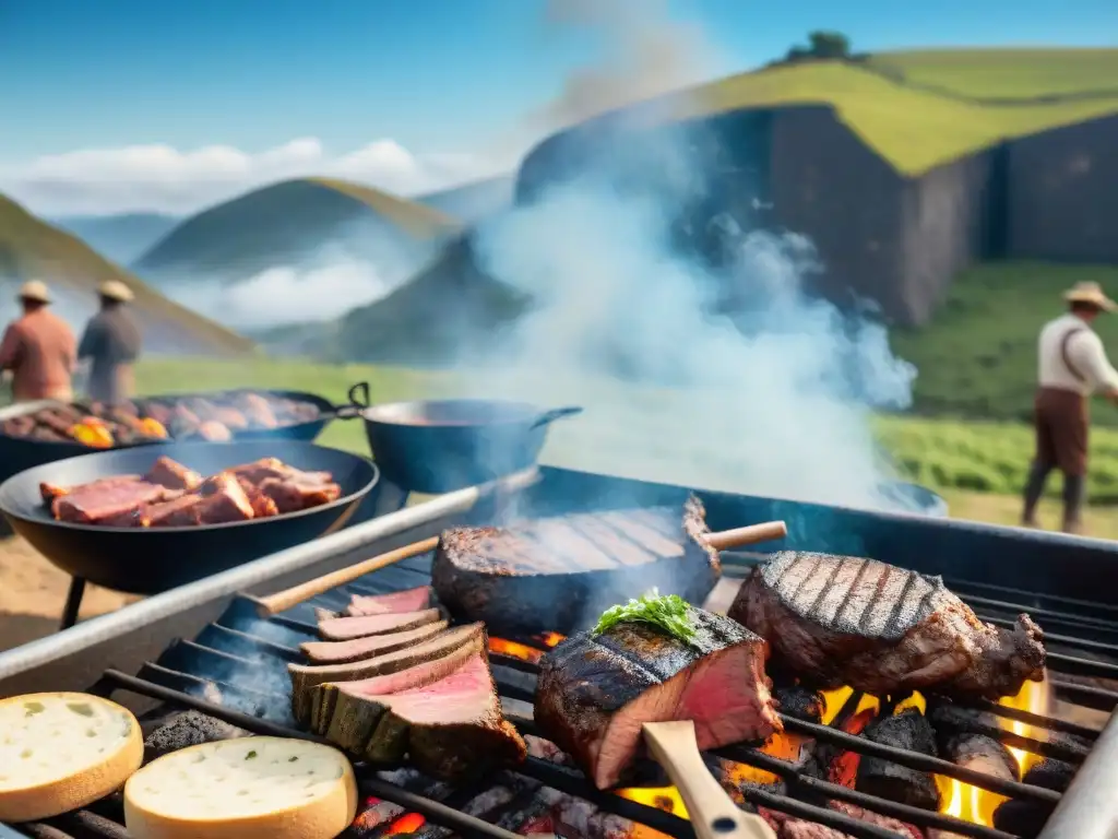 Disfrute de un tradicional asado uruguayo en el campo: carnes, chimichurri y buena compañía