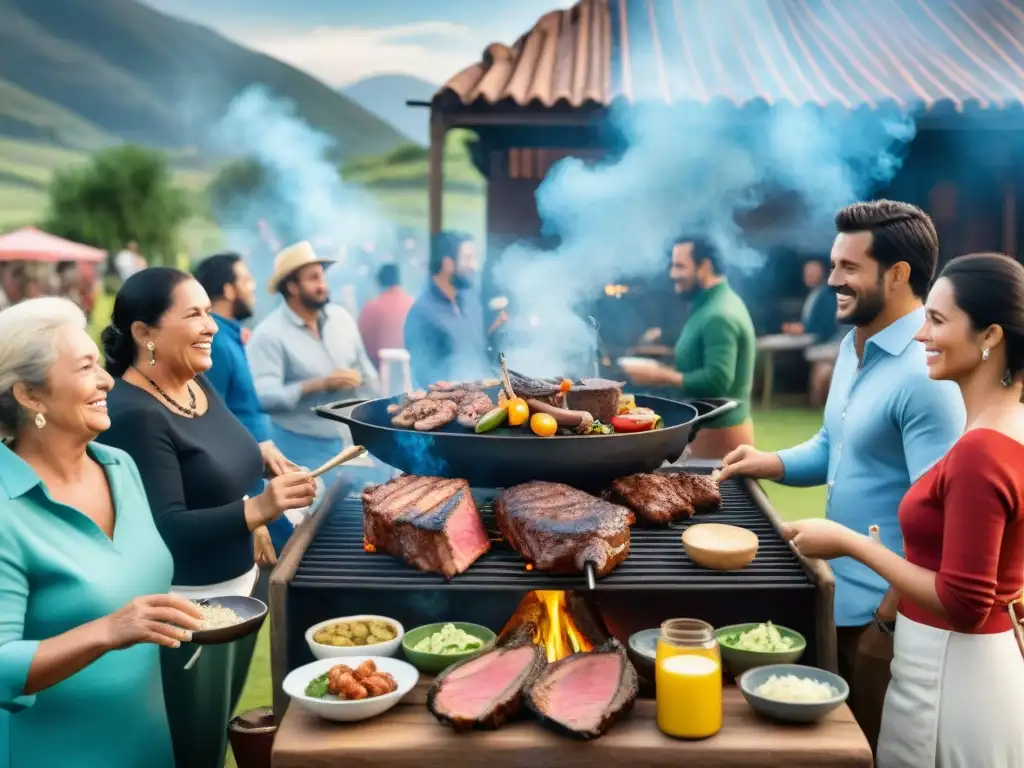 Un vibrante evento de asado en Uruguay con diversidad y espíritu comunitario