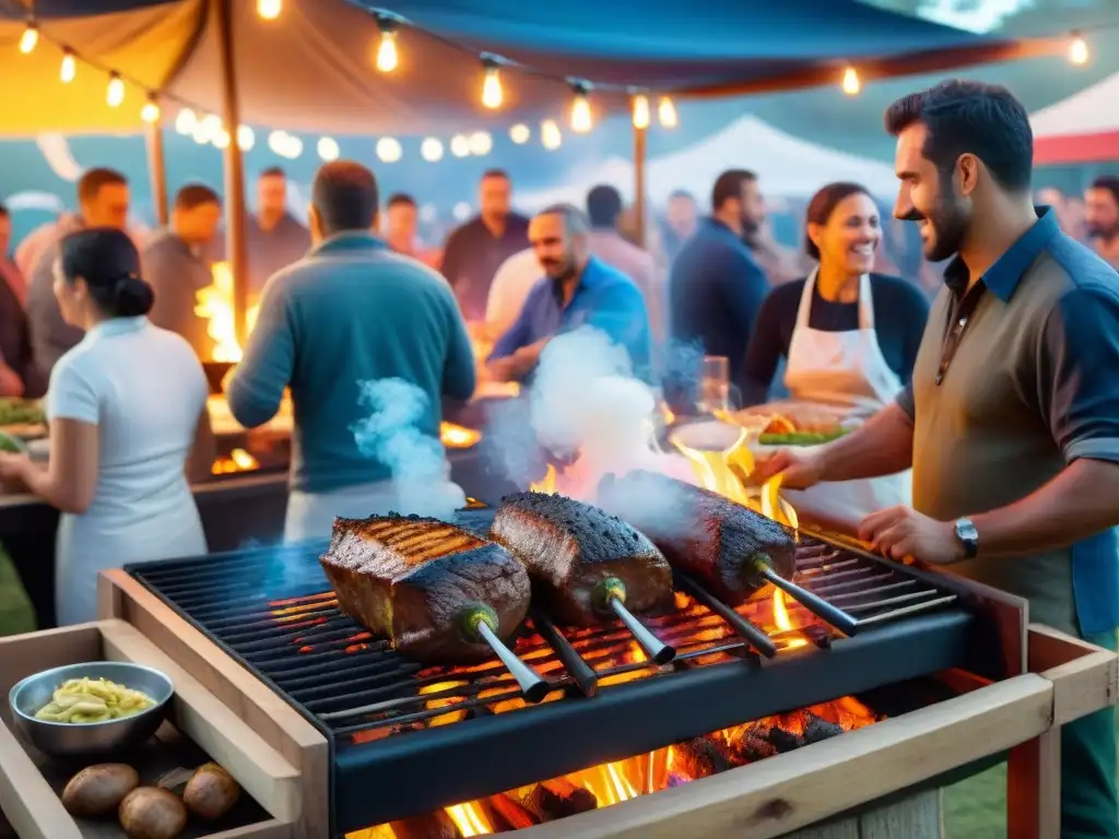 En un vibrante festival de asado uruguayo, la música, la comida y la cultura se fusionan en una celebración de unidad y alegría