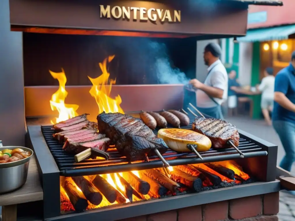 Vibrante parrilla en Montevideo, ideal para degustar asado uruguayo